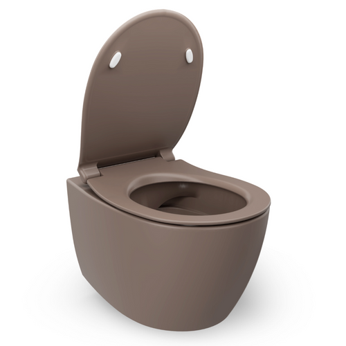 Isvea Wc Toilet Badkamer Hangend Taupe Inclusief Softclose Toiletbril - vtwonen shop