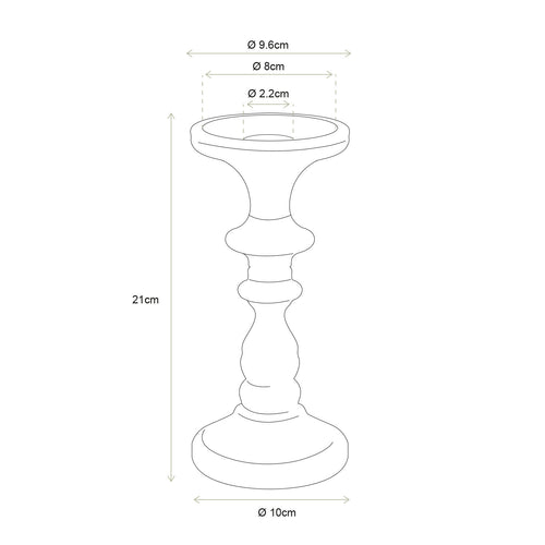 vtwonen Kandelaar - Set van 2 - Glas - Transparant - 10x21cm