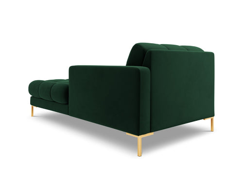 Cosmopolitan Design rechter chaise longue Bali flueel, flessengroen - 185x102x75cm