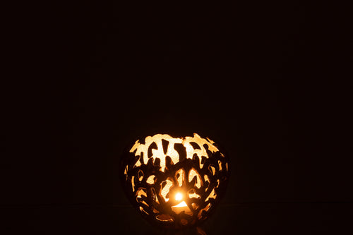 J-Line kaarshouder Blad - aluminium - goud - small - vtwonen shop