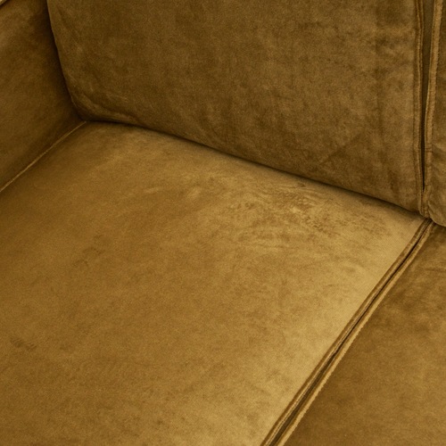 WOOOD 4-zits bank Statement - Fluweel - Honey Yellow - 77x280x93 - vtwonen shop