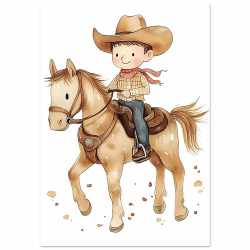 Artfulprints  Stoere cowboy   poster 30x40 cm - vtwonen shop