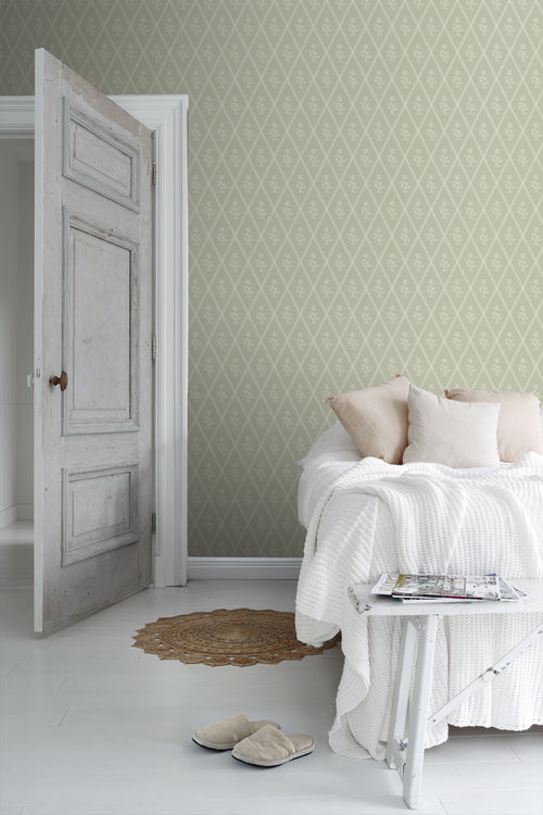 Borastapeter behang bloemen groen - 53 cm x 10.05 m - 660842 - vtwonen shop