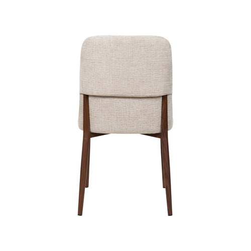 Giga Meubel Eetkamerstoel Sophie - Stof/Metaal - Beige - Set van 2