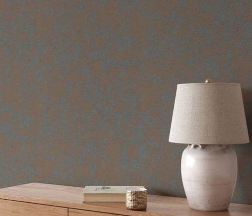 Erismann behang bladeren bruin en blauw - 53 cm x 10.05 m - 662456 - vtwonen shop