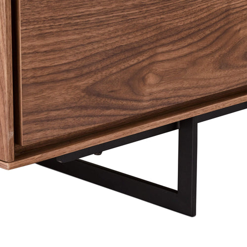 Furnhouse 4-deurs dressoir Tokyo - Amerikaanse walnoot - MDF, Amerikaans walnootfineer - 45x205x82