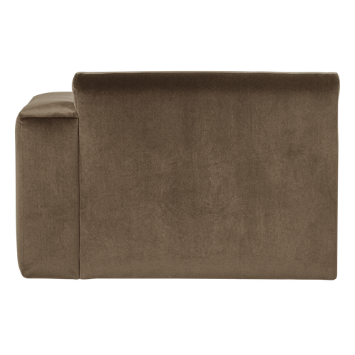WOOOD chaise longue bank rechts Mojo Base - Velvet - Taupe - 74x112x162