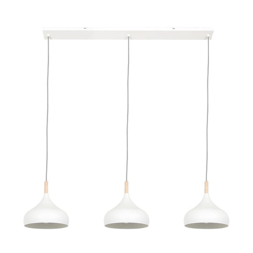 Mexlite hanglamp 3099w - 3 lichts - 106x  180 cm - wit - vtwonen shop