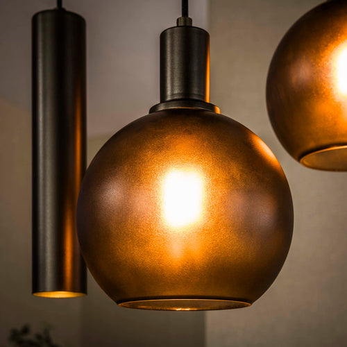 Giga Living Hanglamp Sfera Tricolore - Bruin Glas - 100x35x150cm