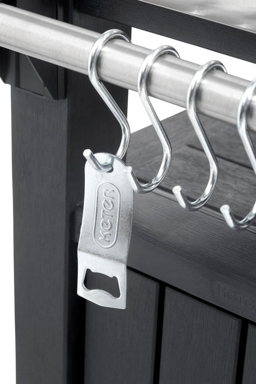 Keter Unity Classic BBQ tafel - 76,4x52x90cm - 93L - Grafiet - vtwonen shop