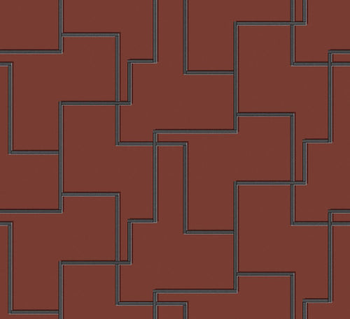 Masureel behang geometrische vormen rood - 70 cm x 10.05 m - 630519