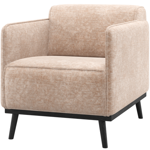 WOOOD fauteuil met arm Statement - Chenille - Velvet Naturel - 77x72x93
