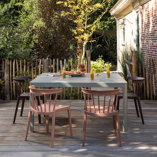 WOOOD tuinstoelen Bliss - Kunststof - Zalm Roze- 75x52x53 - Set van 2