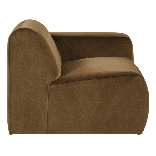 WOOOD 1,5-zits bank arm rechts Mojo Base - Velvet - Honinggeel - 74x145x97