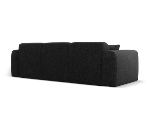 Cosmopolitan Design Bank Nolio 3-zits, chenille, zwart - 95x235x72cm