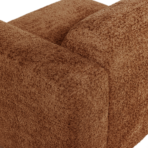WOOOD 1-zits bank arm rechts Mojo Base - Wollig - Roestbruin - 74x105x97
