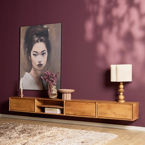 Starfurn Tv-meubel Ambiance - Zwevend - Naturel Hout - 280x35x30cm