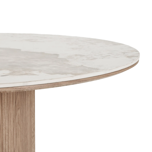 Artichok Ronda Eettafel Met Keramiek Blad Bruin - Ø 120 x 75 cm