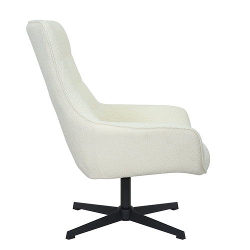 StarFurn Fauteuil Nora - Off-White Stof - Draaibaar - 81x85x99cm