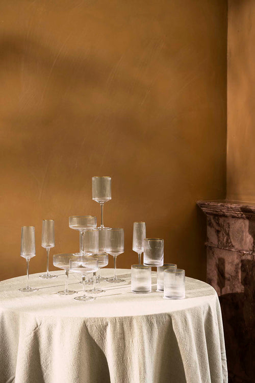 vtwonen Champagneglazen - set van 4 - met Gouden Rand