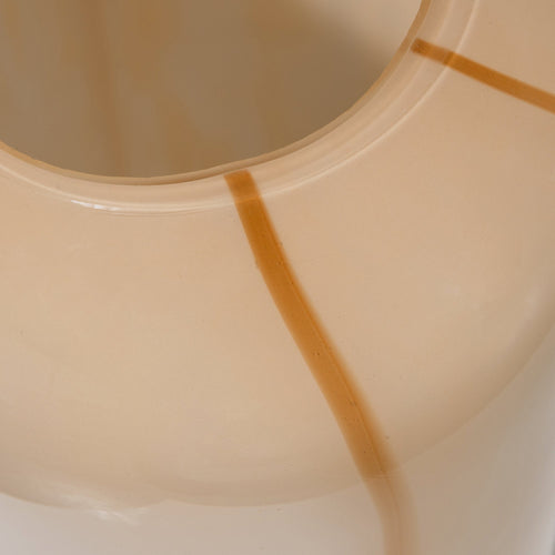 WOOOD vaas met streep Arles - Glas - Naturel - Set van 2 - vtwonen shop