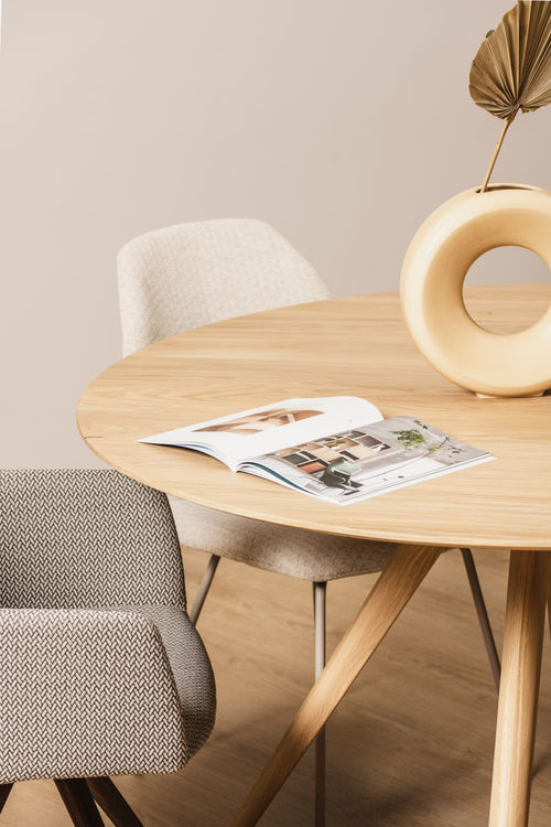 HelloTable eettafel Novum 30 - rond - � 130 cm - eiken naturel - vtwonen shop