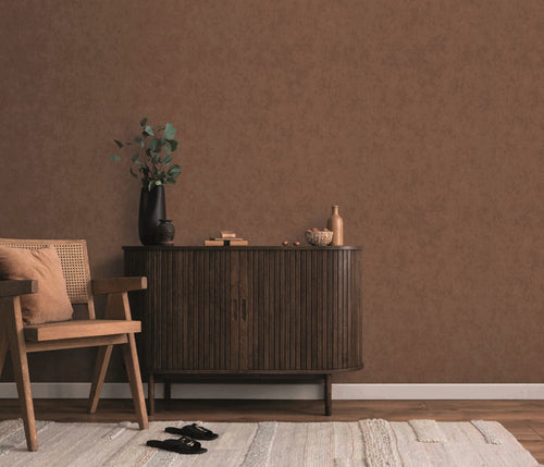 Erismann behang effen terracotta - 53 cm x 10.05 m - 662410 - vtwonen shop