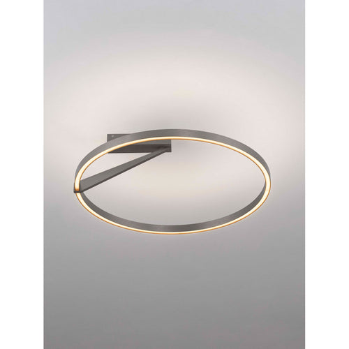 Nova Luce TILIA  Tilia Geïntegreerde LED Semi-Inbouw Plafondlamp Foggy Nickel Triac Dimbaar LED 38W 2242lm 2700-3000-4000K CCT