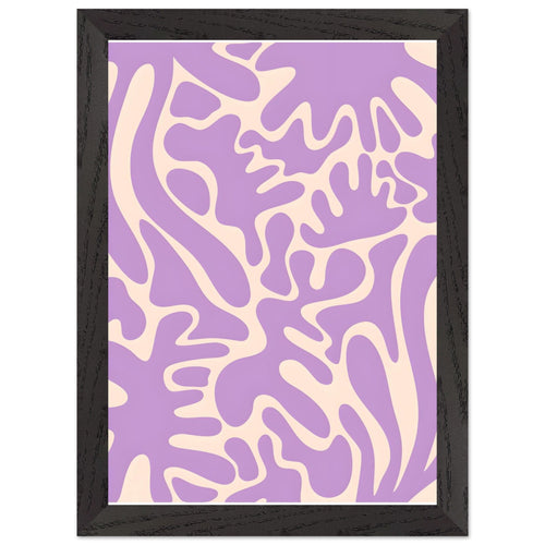Artfulprints Poster met Lijst Matisse – Purple flora   - A4 21x29.7 cm - Paars
