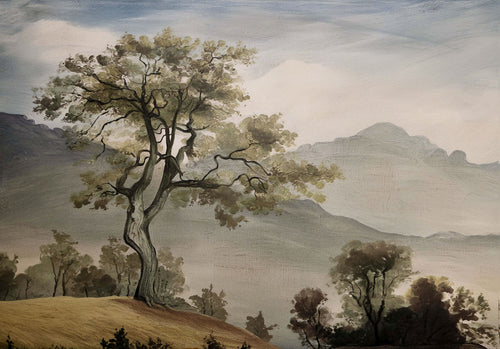 ESTAhome fotobehang Italiaans landschap donkergroen - 400 x 279 cm - 159426 - vtwonen shop