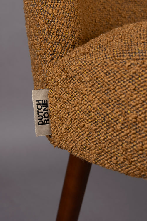 Dutchbone Barbara Stoel Boucle Ochre - Set van 2 - vtwonen shop