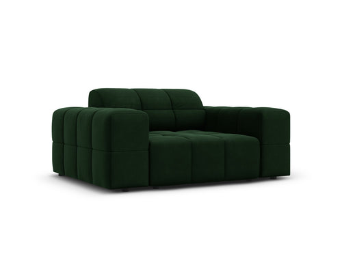 Cosmopolitan Design Fauteuil Chicago flueel flessengroen - 102x132x78cm