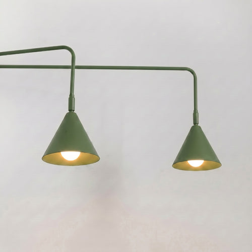 Sollux Lighting Wandlamp NOX 2 olijfgroen met schakelaar - 150x80x30cm