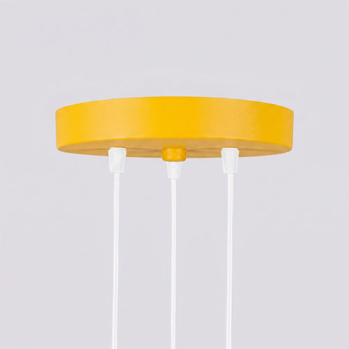 Sollux Lighting Hanglamp KARBON 3P geel - 19,5x19,5x108cm