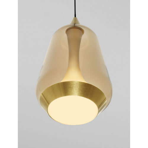 Nova Luce ALISH Slanke hanglamp voor aan het plafond, messing goud, mat zwart, champagne LED 8W 433lm 3000K