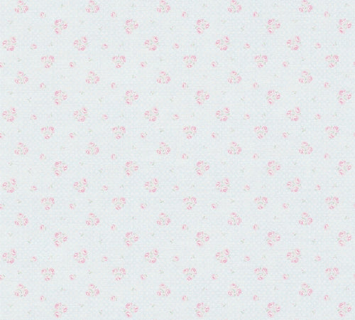 Livingwalls behang bloemmotief blauw, roze en wit - 53 cm x 10.05 m - AS-390671 - vtwonen shop