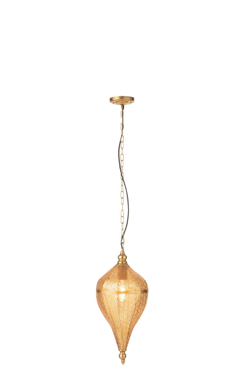 J-Line hanglamp Druppel - metaal - goud - small