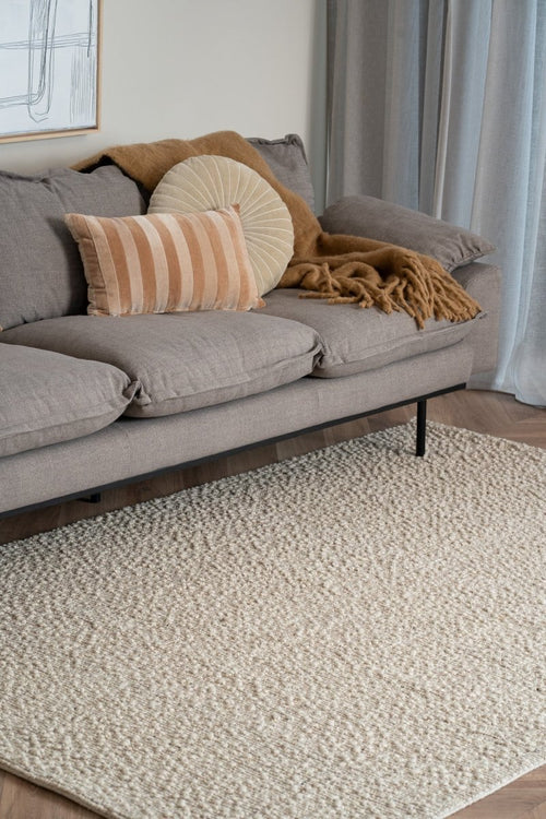 Wollen vloerkleed Nuta beige -  Interieur05 - 290 x 200 cm