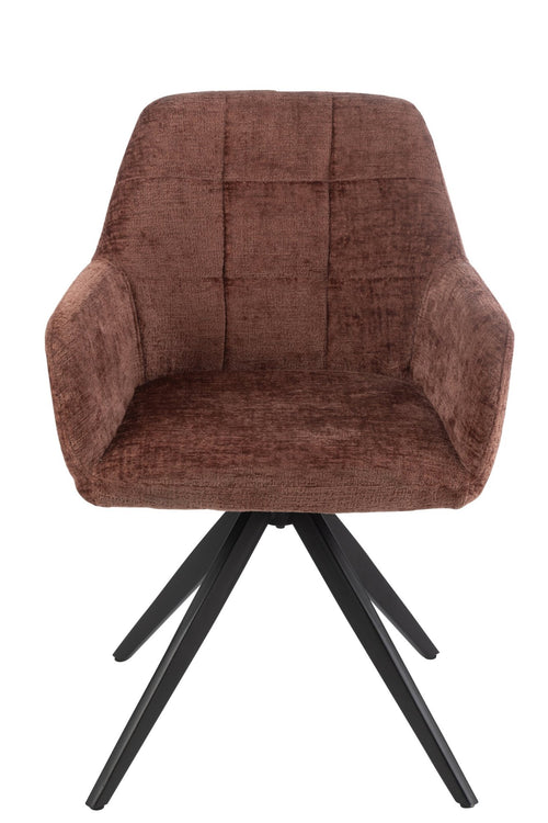 J-Line stoel Louna - ijzer/acryl - bruin