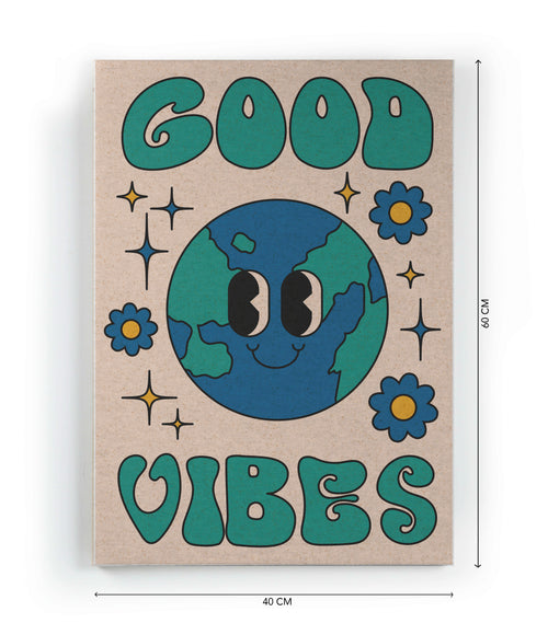 Canvas 60x40 Afdruk Goede Vibraties