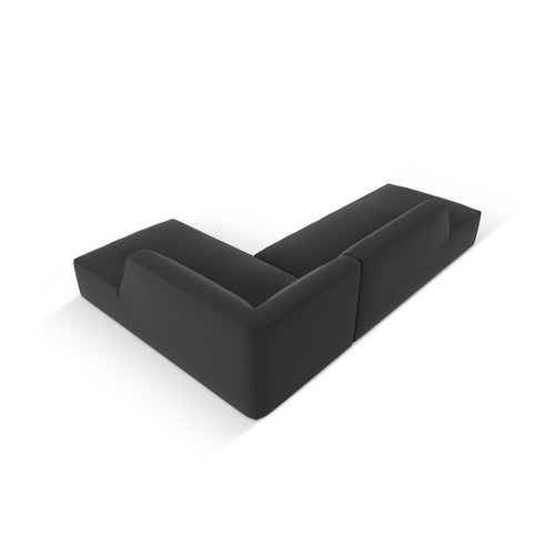 Cosmopolitan Design - Modulaire hoekbank rechts Siena 4-zits, imitatieleer zwart - 180x273x69cm
