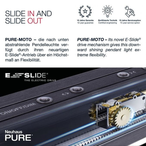 Neuhaus PURE hanglamp e-Slide - 3 lichts - 200  x 200   cm - antraciet - vtwonen shop