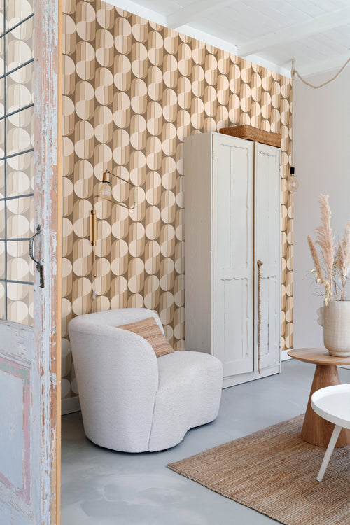 ESTAhome behang retro ornamenten bruin - 50 x 900 cm - 131588