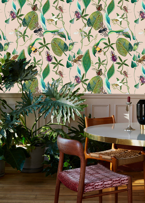 Catchii Behang Flourishing Flora zacht roze