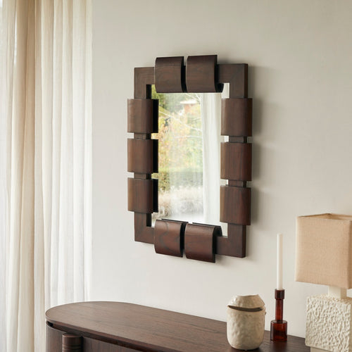 Tikamoon Spiegel in mindi 85 x 67,5 cm - Bruin - vtwonen shop