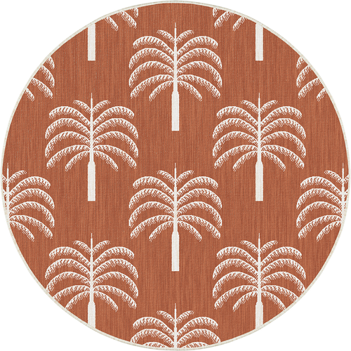 Rond buitenkleed Oase roest - Interieur05 - 240 x 240 cm