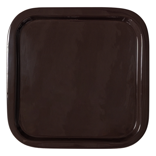 WOOOD dienblad Ikai - Metaal Hoogglans - Donkerbruin - 31x31x31