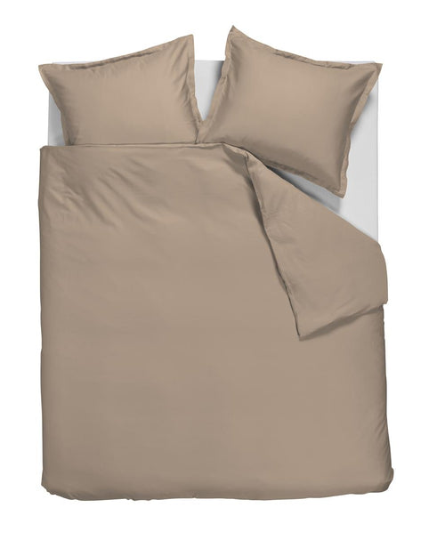 Ambiante dekbedovertrek Satin Uni - 240x200/220 cm - taupe - vtwonen shop