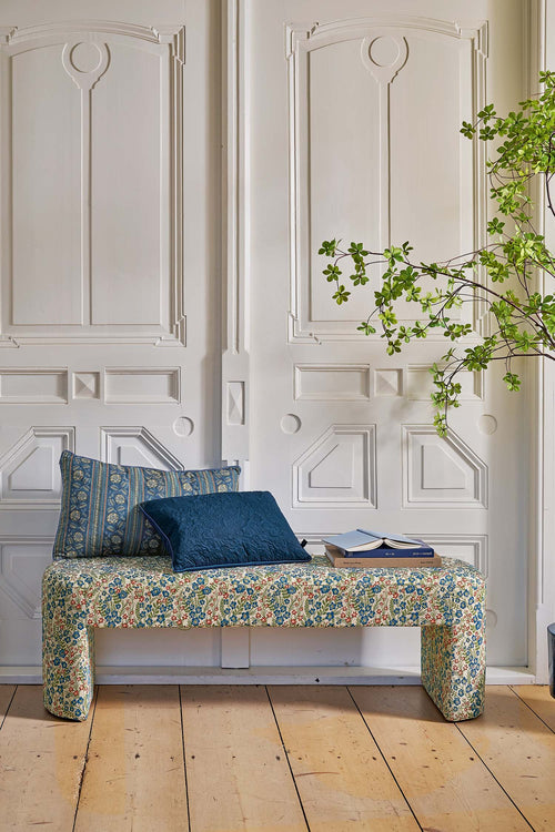 Pip Studio Zitbank Poppy Jacquard Blauw Polyester 140 x 40 x 45 cm