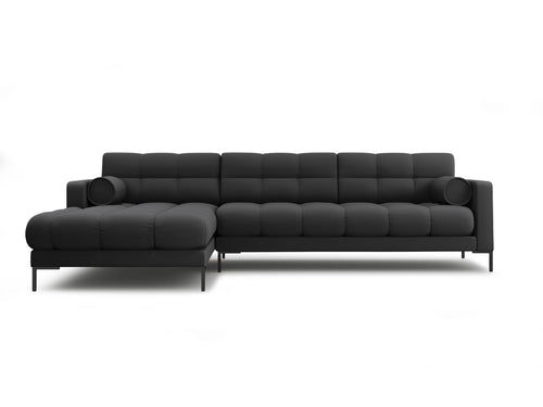 Cosmopolitan Design linker hoekbank Bali 5-zits, structurele stof, donkergrijs - 185x293x75cm